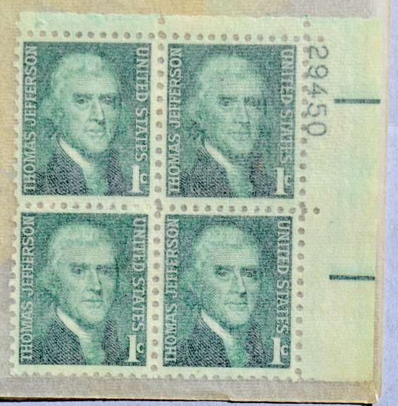 12 40 Cent and 23 1 Cent Mint US Plate Blocks