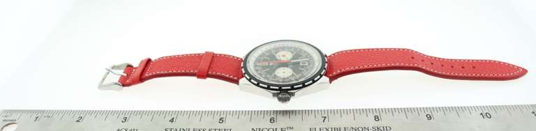 Breitling Chronograph Navimeter with Red Strap