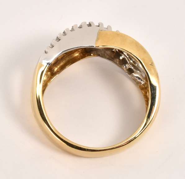 Stylish Diamond Bypass Ring