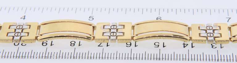 Gorgeous Yellow Gold Link Bar Bracelet