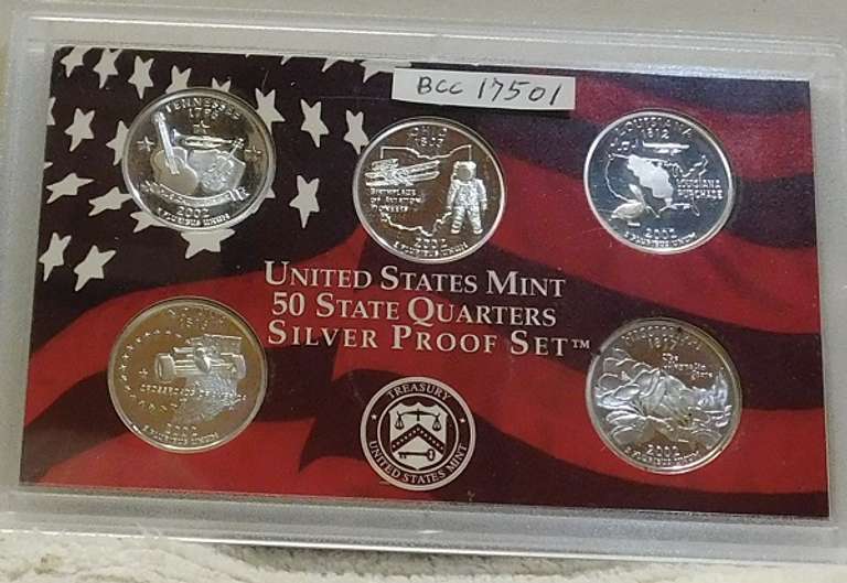 2002 Silver PRF State Qtr Set