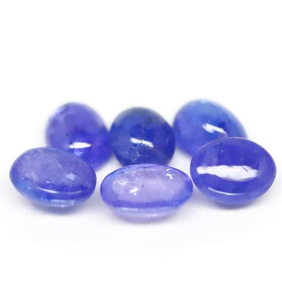 Unheated! 9.19ct set of Tanzanite cabochons