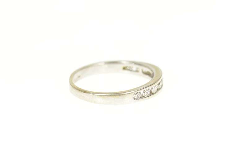 14K White Gold 0.50 Ctw Classic Diamond Wedding Band Ring