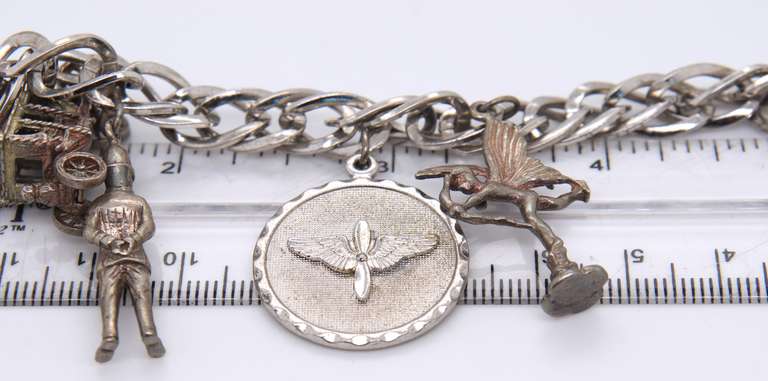 Vintage Sterling Silver Charm Bracelet