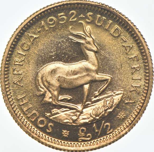 1952 South Africa 1/2 Pound Proof Coin .1177 AGW