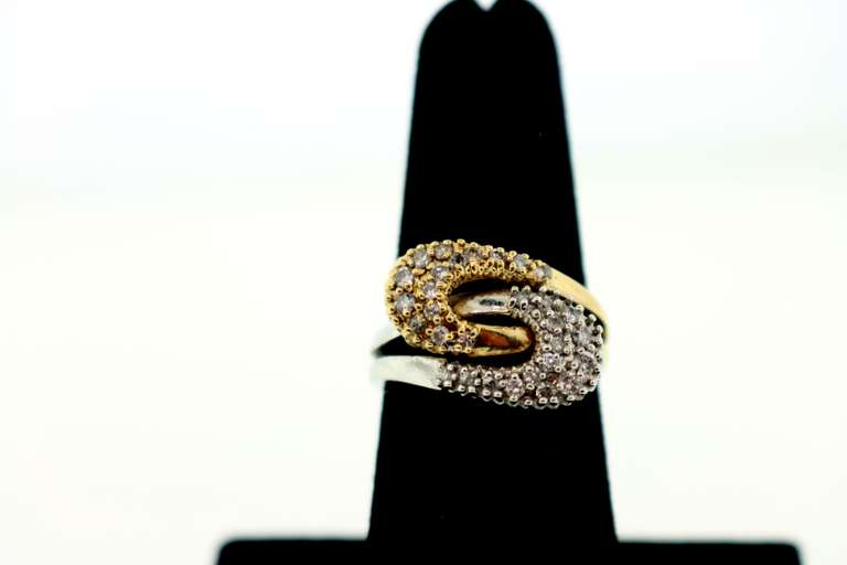 Two-Tone 14kt Diamond Ring