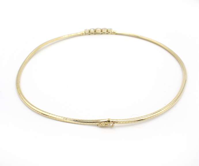 1.35ct Diamond Omega Necklace in 14K