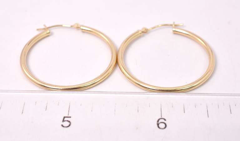 Dazzling Hoop Earrings in 14K Yellow Gold
