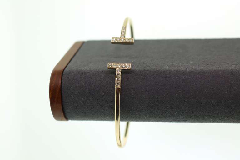 Dazzling Diamond and 14kt Gold Bangle