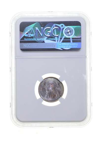 MS64 RB 1958 Lincoln Wheat Cent - Graded NGC