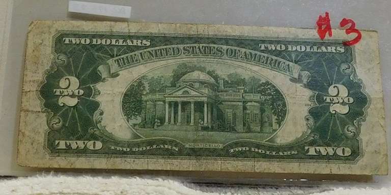 1928-D US Note $2. Red Seal