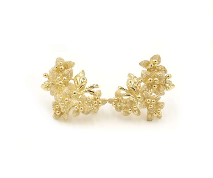 Excellent Earring & Necklace Pendant Set in 14K
