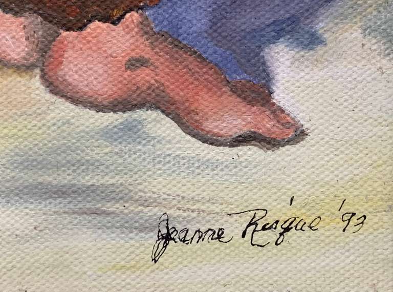 Signed Original Oil On Canvas by Jeanne Risque