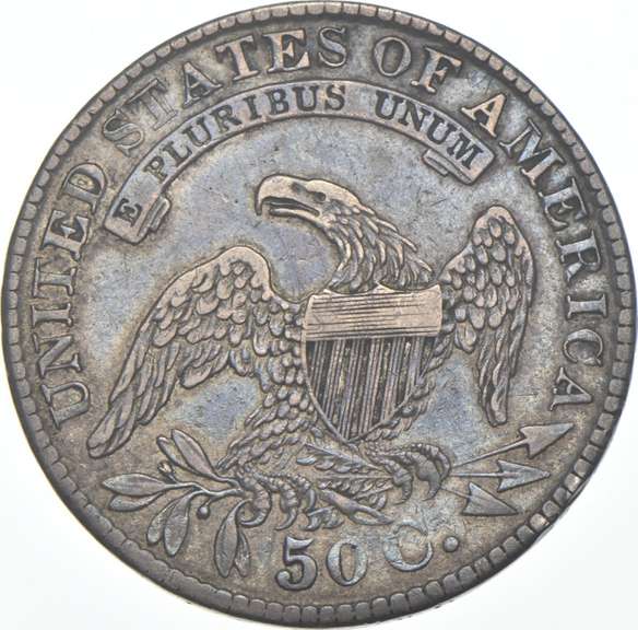 1829/27 Capped Bust Half Dollar - 101 OBV Scratched