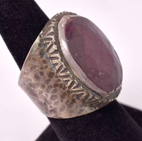 Fabulous Massive 16.09CTS Natural Ruby Ring in Sterling Silver