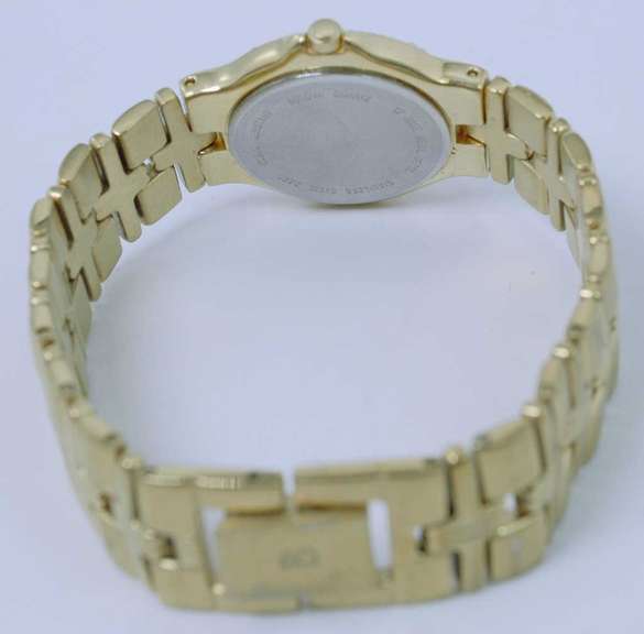 Bulova Gold Tone Diamond Accented Watch. Pre-Owned.