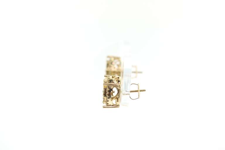 Gorgeous 14kt +2ctw. Diamond Earrings