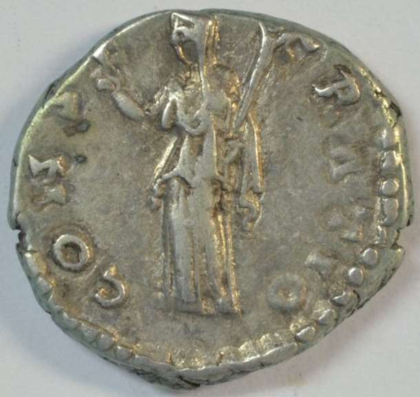 Nice Faustina Roman Silver Denarius, Wife of Antoninus Pius