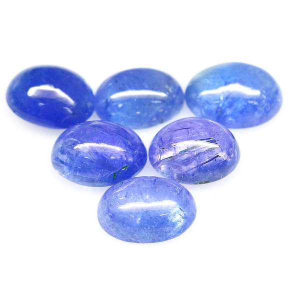 Unheated! 9.32ct set of Tanzanite cabochons