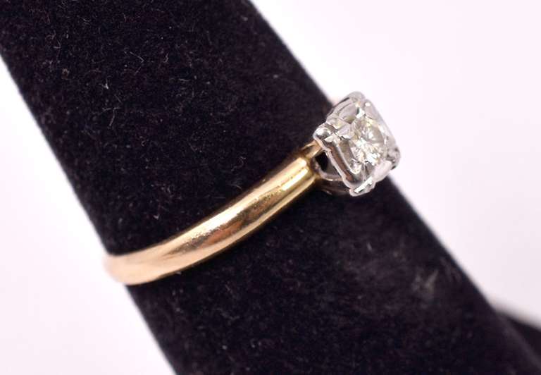 Marvelous Diamond Ring in 14K+18K Yellow Gold