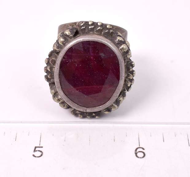 Dreamy 9.73CTS Ruby Ring in Sterling Silver
