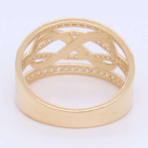 Fancy Yellow Gold Cubic Zirconia Ring
