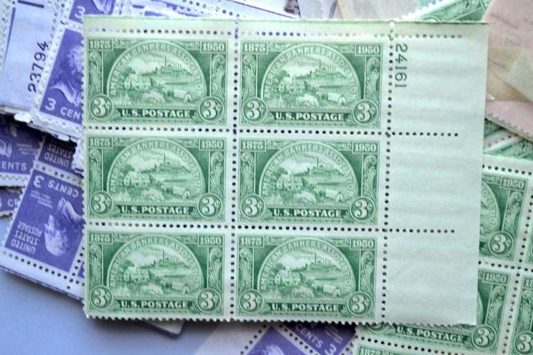 146 3 Cent Mint US Plate Blocks $18 Face Value