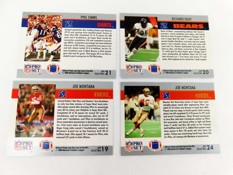 4 Super Bowl MVP Football Cards