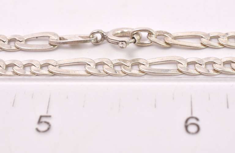 Classic Figaro Necklace in Sterling Silver