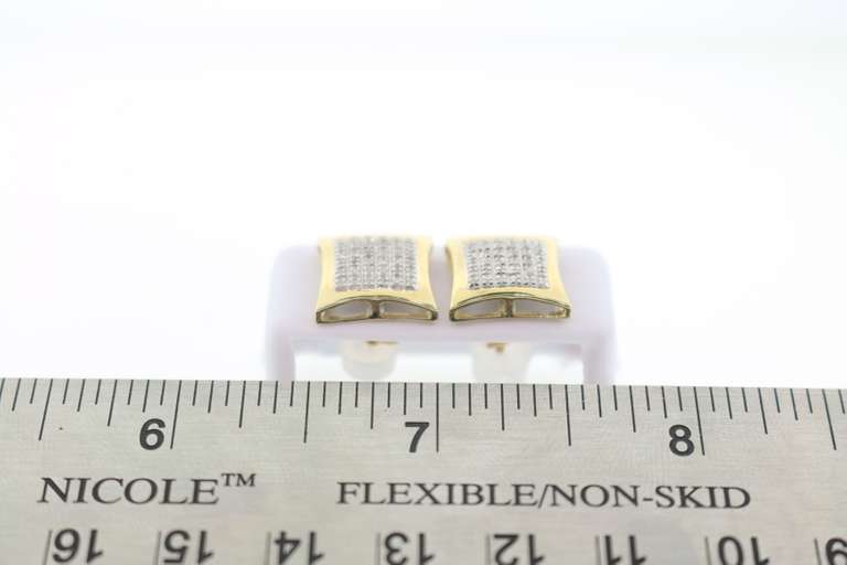 14kt Yellow Gold & Diamond Earrings