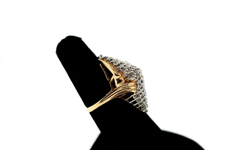 LADIES DIAMOND LARGE CLUSTER/COCKTAIL RING.