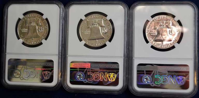 Run Of Franklin Half Dollars NGC PF67 1961-1963