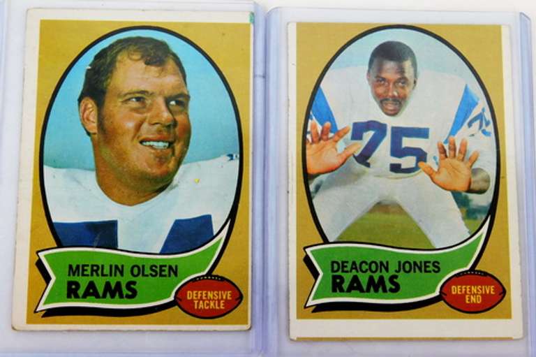 2 Famous L.A. Rams Football Cards