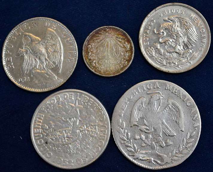 Lot Of 5 World Silver Coins.