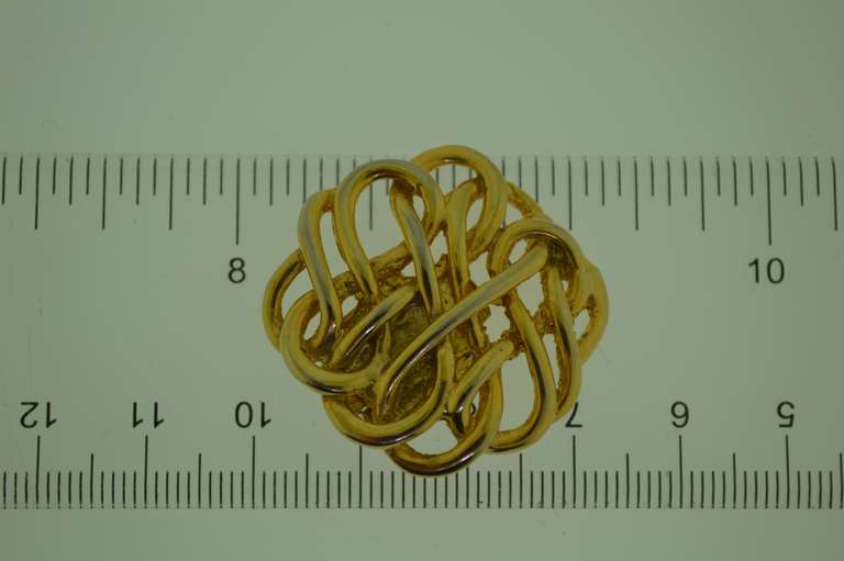 Gold Plated Celtic Knot Large Earclip