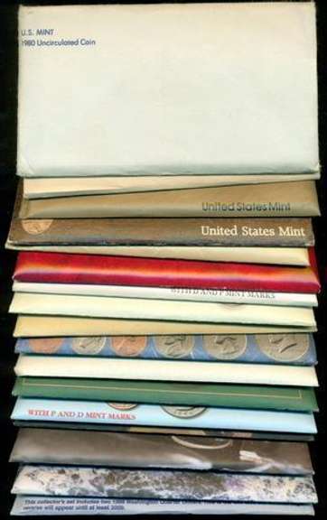 Assortment of 17 US Mint Sets: 1980-1998