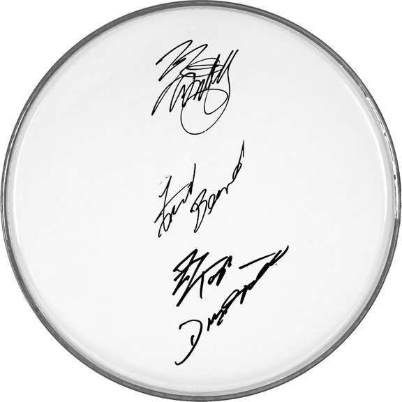 ZZ Top Autographed Facsimile Signed Drum Head