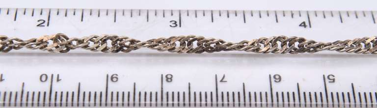 Vintage Sterling Silver Rope Chain Necklace