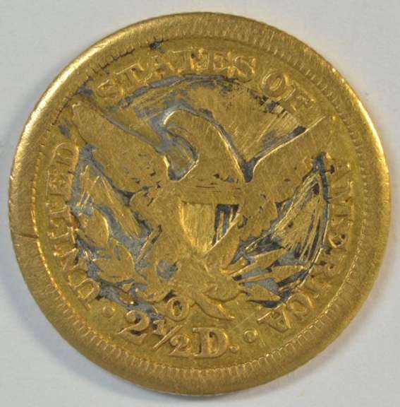 Very scarce 1851-O US $2.50 Liberty Gold Piece