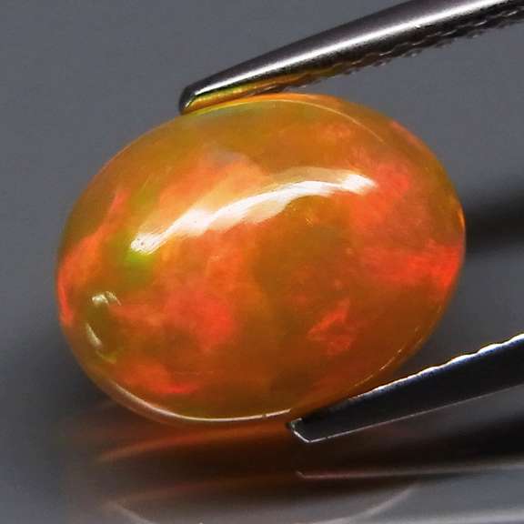 1.76ct floral flashing semi-black Ethiopian Opal