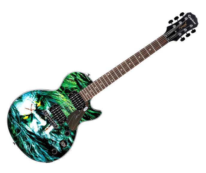 Rob Zombie Hellbilly Deluxe Signed Gibson Epiphone Les Paul Graphics Guitar ACOA