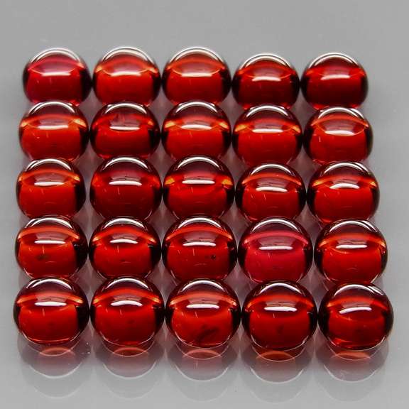 Incredible 10.79ct open color Pyrope Garnet cabochon set