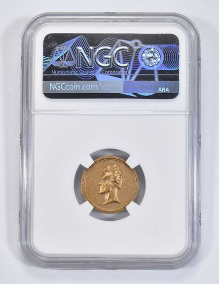 MS66 Undated Bronze Washington/Jackson J-PR-29 Modern Restrike NGC