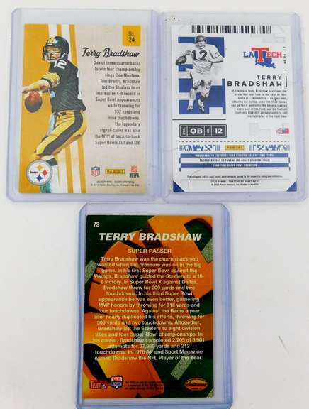 3 Terry Bradshaw Football Cards