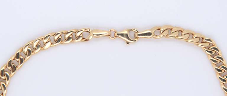 Wonderful Yellow Gold ID Cuban Link Bracelet