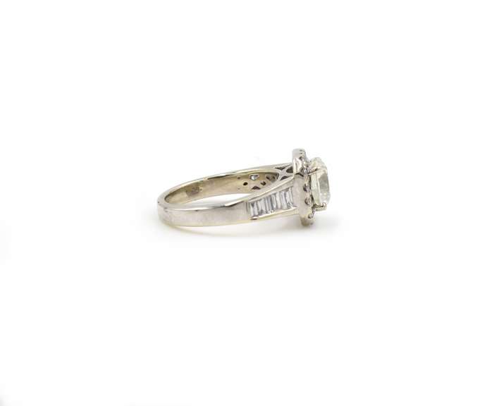 Romantic White Gold Diamond Halo Ring