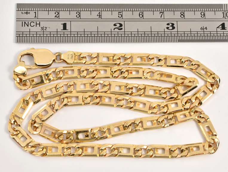 Heavy 14k Fancy Link Necklace