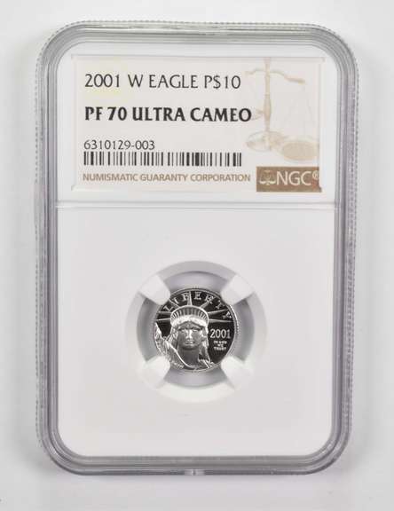PF70 UCAM 2001-W $10 American Platinum Eagle - Graded NGC