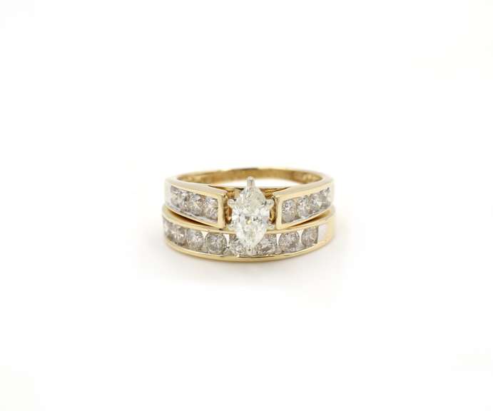 1.50ctw Diamond Bridal Set in 14K