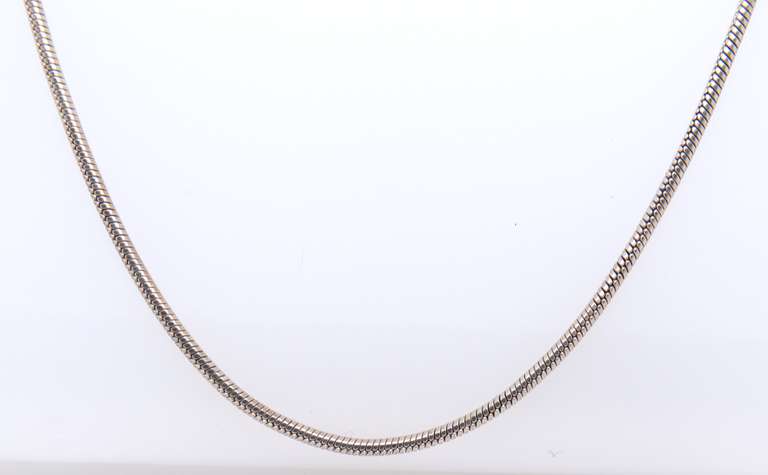 Vintage Italian Sterling Silver Chain Necklace